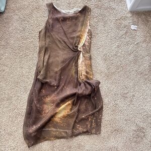 Leon Max sz S 100% silk mini dress